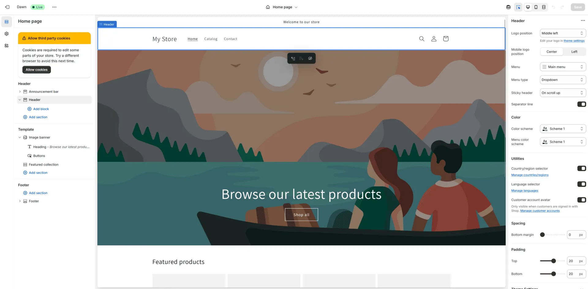 live customize shopify